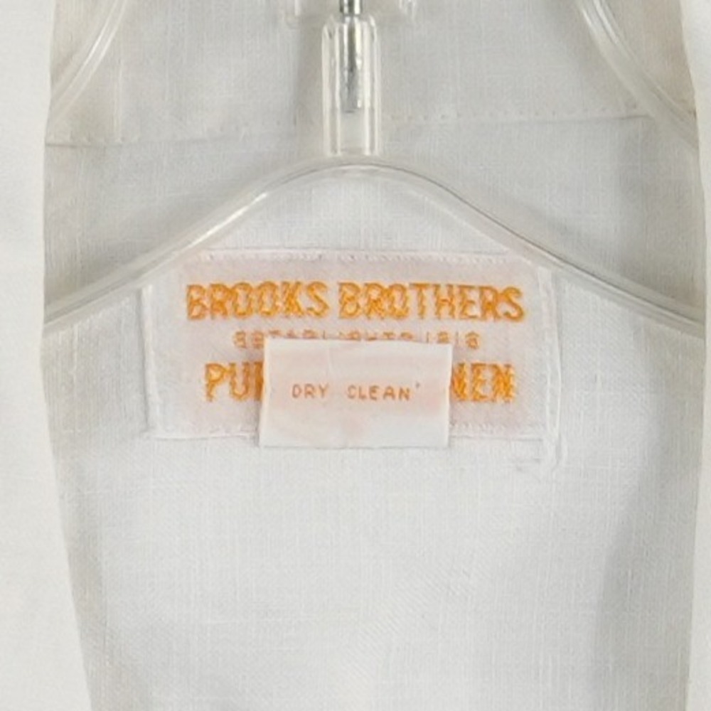 Brooks Brothers Top Blouse Women's Size 8 White 100% Irish Linen Camp Collar - Picture 5 of 7